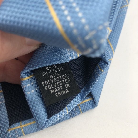 MICHAEL KORS Men's Silk Blend Tie Light Blue Plaid NWT MSRP: $69.50 - Picture 5 of 6